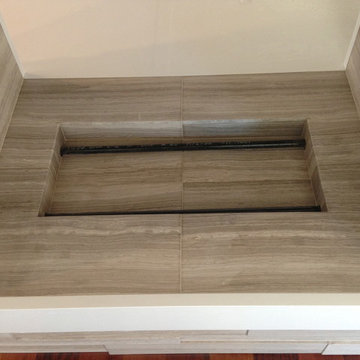 3D Limestone Fireplace