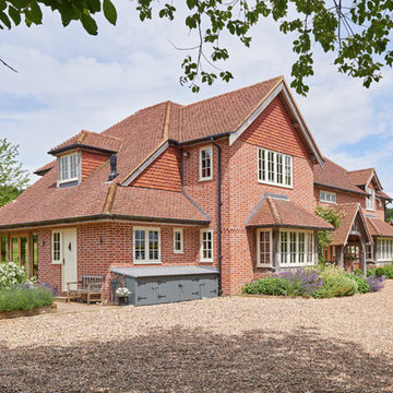 Traditional arts and crafts oak frame home