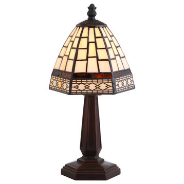 Carter Tiffany-Style 12" Table Lamp, Bronze