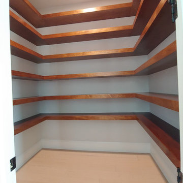 Mahogany Pantry Shelves