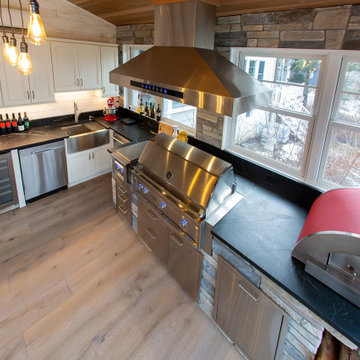 PA Soapstone Indoor/Outdoor BBQ Grill Kitchen