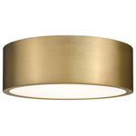 Z-Lite - Z-Lite 2302F3-RB Harley 3 Light Flush Mount in Rubbed Brass - Inspiring with an easy, casual feel, the Harley modern three-light flushmount ceiling light delivers simple elegance with a hint of industrial design elements. A simple ring silhouette forms its drum shade made of warm rubbed brass finish steel, creating a versatile fixture for a low-key but tasteful look in a kitchen, dining space, or living area.