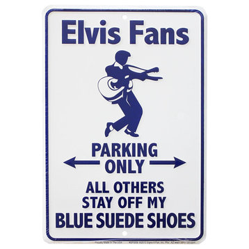 Elvis Fans Parking Sign (Blue Suede Shoes)