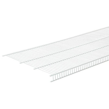 ClosetMaid® 139500 Vinyl Coated Steel Close Mesh Wire Shelf, White, 6' x 16''