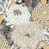 Bold Floral Blossoms Wallpaper, Sand, Double Roll