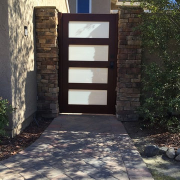 Modern Wood Custom Gates by Garden Passages