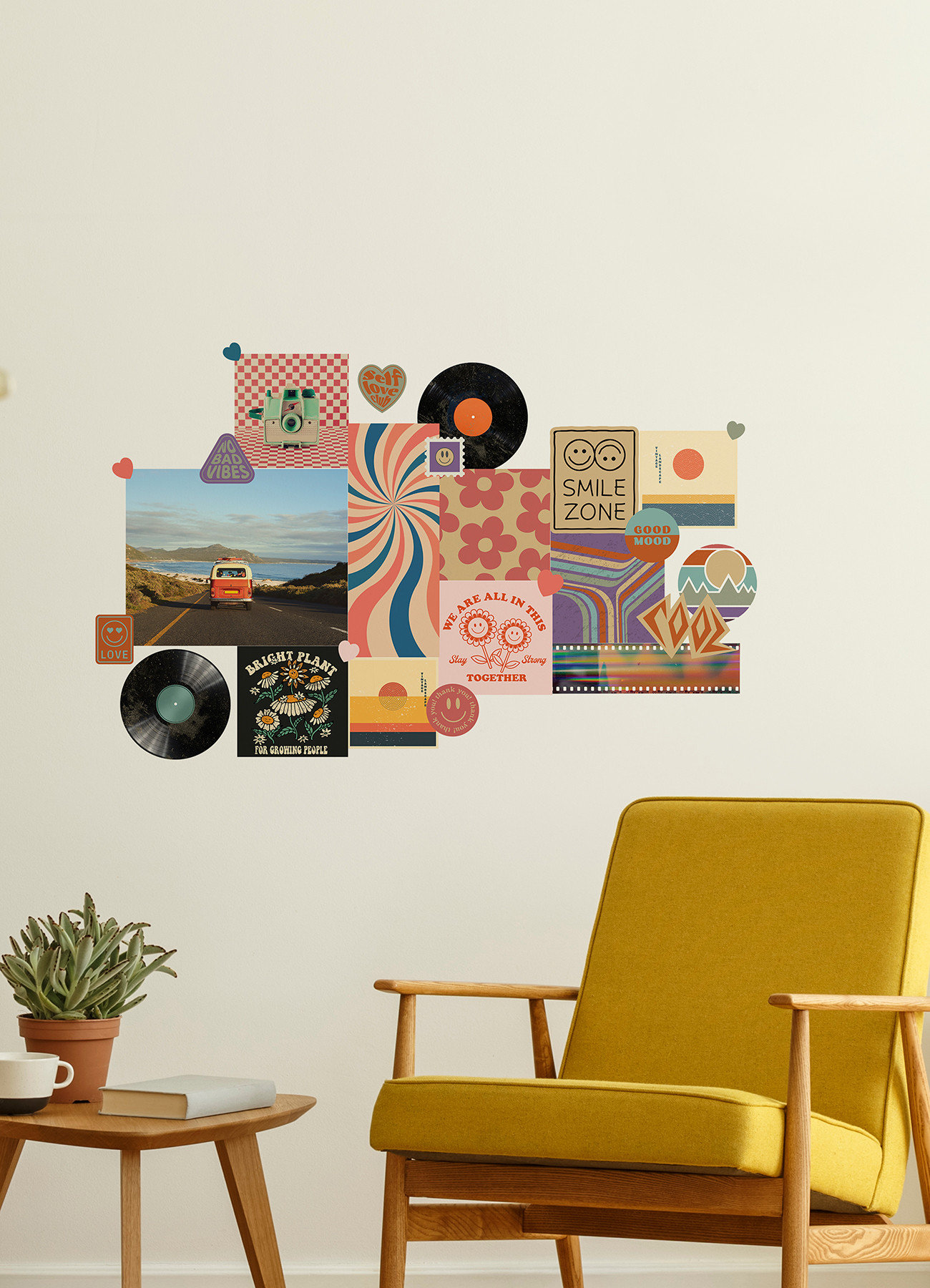 Retro Collage Wall Decals - Contemporary - Wall Decals - by Brewster