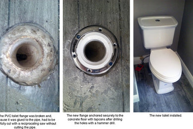 Replace Toilet and Flange