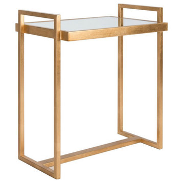 Lola Mirror Top Gold Accent Table