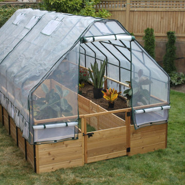 8ft x 16ft Garden in a Box with Greenhouse Cover