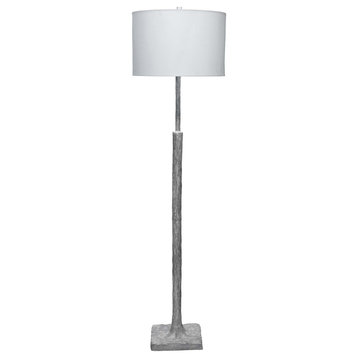 Humble Floor Lamp, Textured Gray Plaster