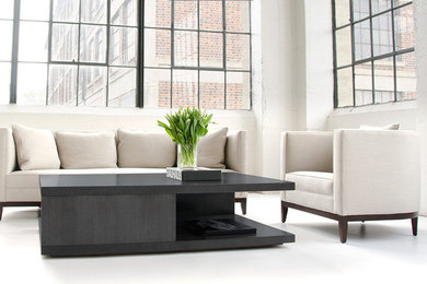 Inspiration for a contemporary living room remodel in New York
