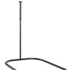 Utopia Alley Aluminum Hoop Oval Shower Rod, 54" Extra Large Size by 26", Matt Black