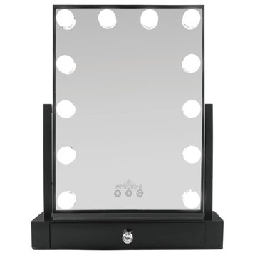 Hollywood Tri-Tone XL Makeup Mirror With Drawer