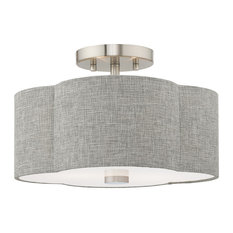 Livex Lighting Brushed Nickel 2-Light Ceiling Mount