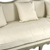 Sofa ADELE Off-White Wood Cotton