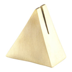 Brass Stand, Triangle - Desk Accessories