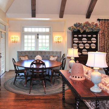 Great Room with banquette dining area