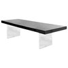 Lucite Plinth Dining Table 8' Black