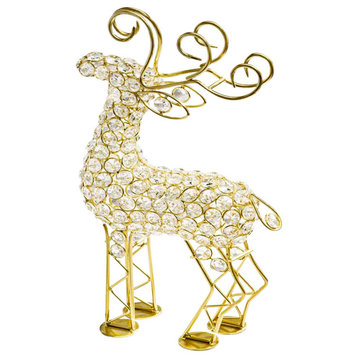 Modern Day Accents Modern Reno Cristal Gold Reindeer 5710