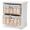Kory Modern White Storage Unit 2 Baskets