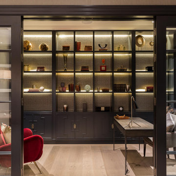 Contemporary Classical Study with Dark Glazing - Chelsea Townhouse