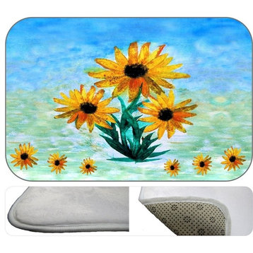 Sun Flower Time Plush Bath Mat, 30"x20
