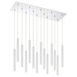 Z-Lite - Z-Lite 14 Light Island/Billiard, Chrome, 917MP12-WH-LED-14LCH - Great in a modern bathroom, this eleven-light pendant light is crisp and clean. Matte white gives the windchime-inspired silhouette an elevated upgrade.