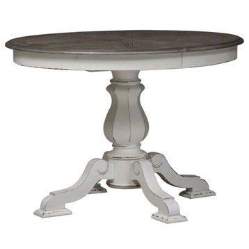 Liberty Furniture Magnolia Manor Pedestal Dining Table, Antique White