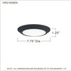 Quoizel VRG1608 Verge 8"W LED Flush Mount Ceiling Fixture - Oil Rubbed Bronze