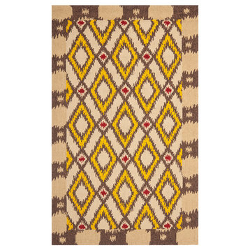 Safavieh Four Seasons Collection FRS455 Rug, Beige/Yellow, 5'x8'