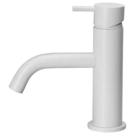 Flow Modern Deck-Mounted Bathroom Faucet in White