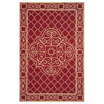 Safavieh Easy Care Collection EZC729 Rug, Maroon/Gold, 6'x9'