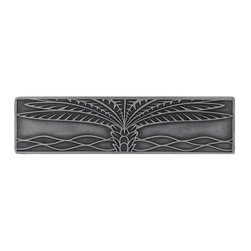 Inviting Home Inc. - Horizontal Royal Palm Pull, Antique-Style Pewter - Cabinet And Drawer Handle Pulls