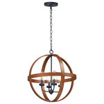 Maxim Lighting - Maxim Lighting 27584CDAPBK Compass, 4 Light Outdoor Pendant, Multi-Color - The sphere has become one the most popular stylesCompass 4 Light Outd Antique Pecan/Black UL: Suitable for damp locations Energy Star Qualified: n/a ADA Certified: n/a  *Number of Lights: 4-*Wattage:40w T6 bulb(s) *Bulb Included:No *Bulb Type:T6 *Finish Type:Antique Pecan/Black