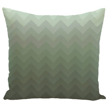 Depth Perception Stripes Print Pillow, Herb Green, 18"x18"