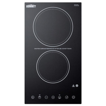 Summit CR2B23T 12"W Built-In Electronic Cooktop - Black