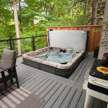 Some custom decks built by Hickory Dickory Decks using Armadillo decking.
