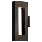 HInkley - Hinkley Atlantis Outdoor Medium Wall Mount Lantern, Bronze - Atlantis features a minimalist design for the ultimate in urban sophistication. Constructed of solid aluminum and Dark Sky compliant, Atlantis provides a chic solution to eco-conscious homeowners.