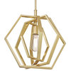 Westinghouse 6369700 Holly 1 Light 16"W Pendant - Champagne Brass