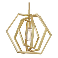 Westinghouse 6369700 Holly 1 Light 16"W Pendant - Champagne Brass
