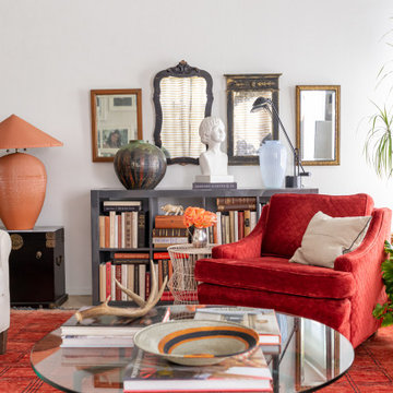 Eclectic Art-filled Living Room