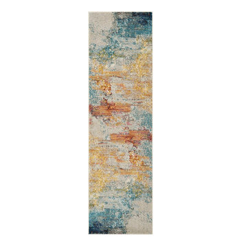 Nourison Celestial Modern Abstract Area Rug, Sealife, 2'x6' Runner
