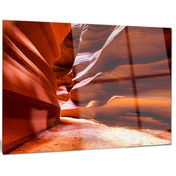 "Breathtaking Antelope Canyon" Landscape Photo Metal Wall Art, 28"x12"
