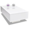 vidaXL Coffee Table Rectangular End Table Accent Side Table High Gloss White