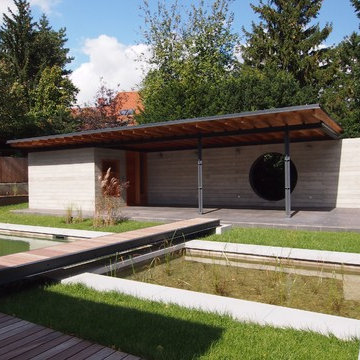 Gartengestaltung in Wien | Gartenpavillon und Naturpool