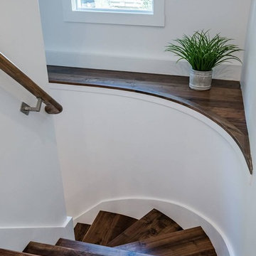 Wide Plank Character Walnut Stair Treads