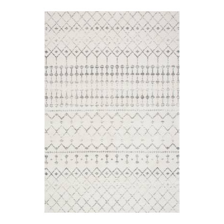 nuLOOM Moroccan Blythe Contemporary Area Rug, Gray 6' Square