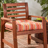 Outdoor 20 in. Chair Cushion, Watermelon Stripe