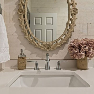 Waxhaw, NC- Powder bathroom/Full bath with coastal influence